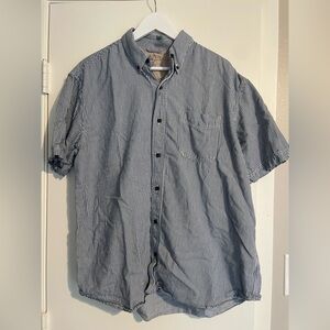 Austin Clothing Co. Navy and White Striped Button Down Shirt